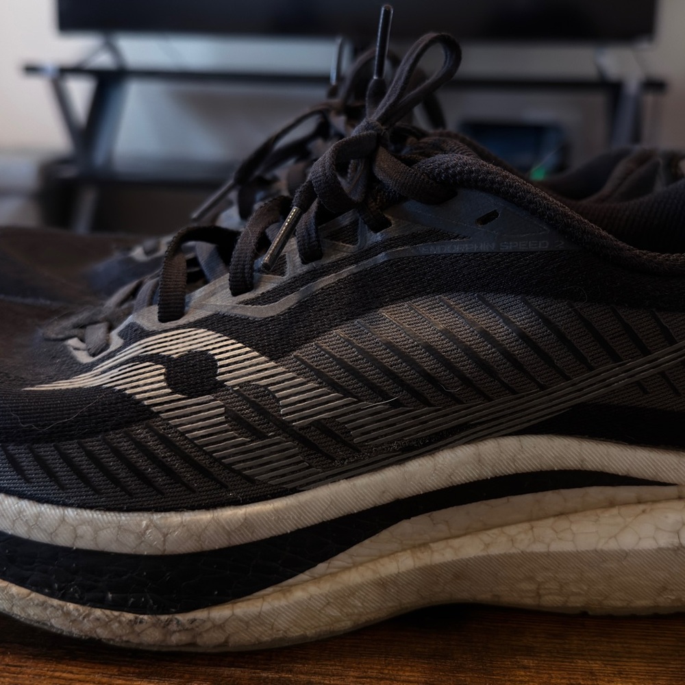 Saucony Men's Black and White Athletic Running Shoes